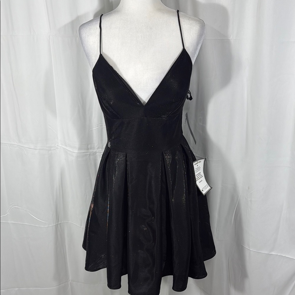 Betsy & Adam Black Fit & Flare Mini Dress Sz 6 NWT - Picture 2 of 11